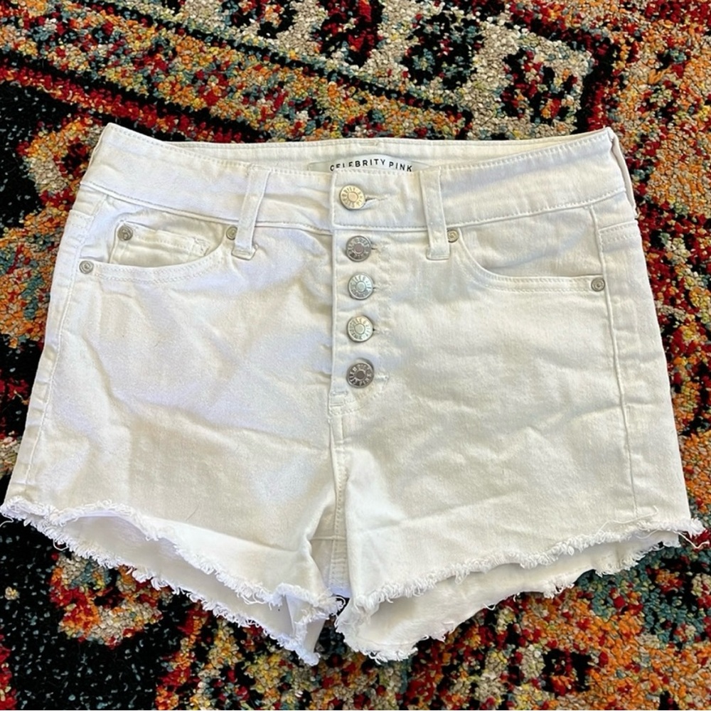 Celebrity Pink Women's White Denim Shorts